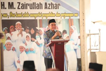 Pengelola Istana Anak Yatim HM Zairullah Azhar sambut kunjungan IWAPI Kalimantan Selatan, Jumat (8/1/2022). (Foto: Kominfo Kabupaten Tanah Bumbu)