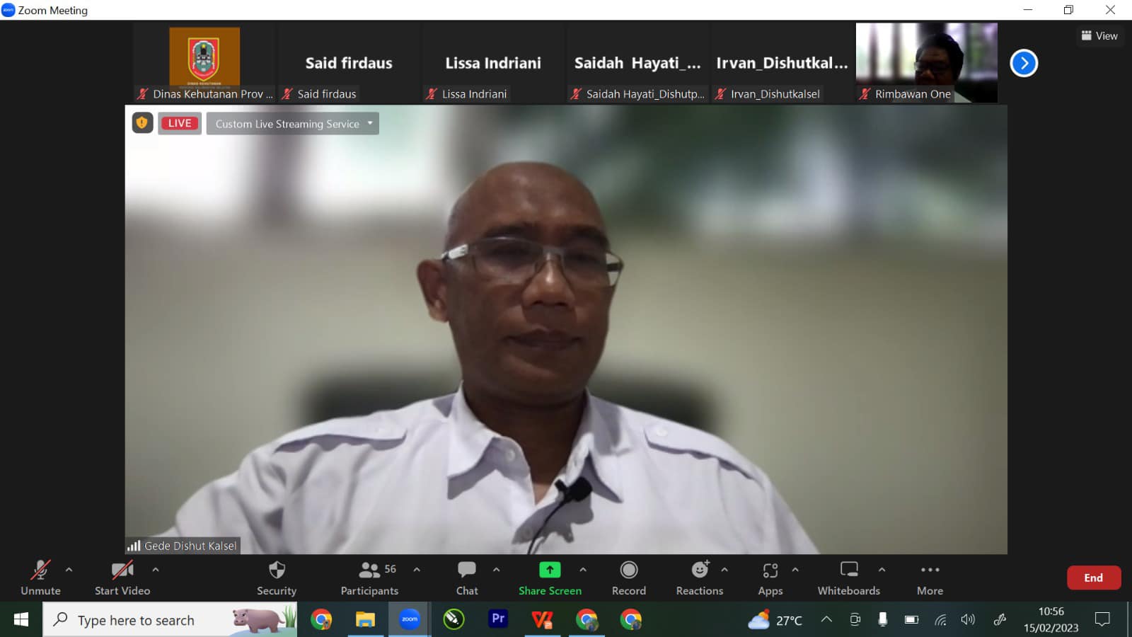 Ekspose peraturan dipimpin Kepala Bidang PMPPS Dishut Kalsel, I Gede Arya Subhakti, Rabu (15/2/2023). (Foto: Dishut Kalsel/Katajari.com)
