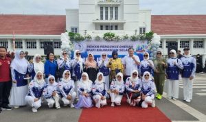 Peringatan HUT ke-48 tahun Ikatan Wanita Pengusaha Indonesia (IWAPI) Kalimantan Selatan (Kalsel) digelar di lapangan Murjani Kota Banjarbaru, Minggu 5/2/2023) pagi. (Foto: Adpim Setdaprov Kalsel)
