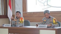 Latihan Pengamanan Haul Ke 217 Maulana Syekh Muhammad Arsyad Al Banjari (Datu Kalampayan)  bertempat di Aula Sarjana Arya Racana Polres Banjar dipimpin oleh Kapolres Banjar AKBP M. Ifan Hariyat Taufik, S.H., S.I.K., M.H Rabu (26/04/2023). (Foto: Humas Polres Banjar/Katajari.com)