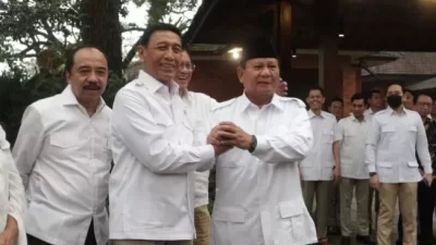 Wiranto bertemu di Rumah Prabowo, isu duet di Pilpres 2024 mencuat. (Foto: Egi/Suara.com)
