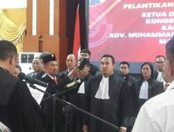 Tjoetjoe Sandjaya Kukuhkan Pengurus Kongres Advokat Indonesia Provinsi Kalimantan Selatan