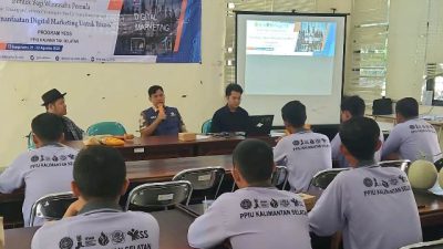Advance Training berupa Bimbingan Teknis Bagi Wirausaha Pemula (Basic Training and Advanced Training for Start-Up Young Entrepreneurs) dilaksanakan di Kampus SMK-PP Negeri Banjarbaru, Senin (21/8/2023). (Foto: Tim Ekspos MK PP Negeri Banjarbaru/Katajari.com)