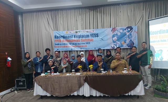 Koordinasi dan Evaluasi serta perkembangan Swakelola dalam Kegiatan Program YESS di Kalimantan Selatan di Hotel GranDhika Pemuda, Semarang (28/08/2023). (Foto: Tim Ekspos SMK PP Negeri Banjarbaru/Katajari.com)