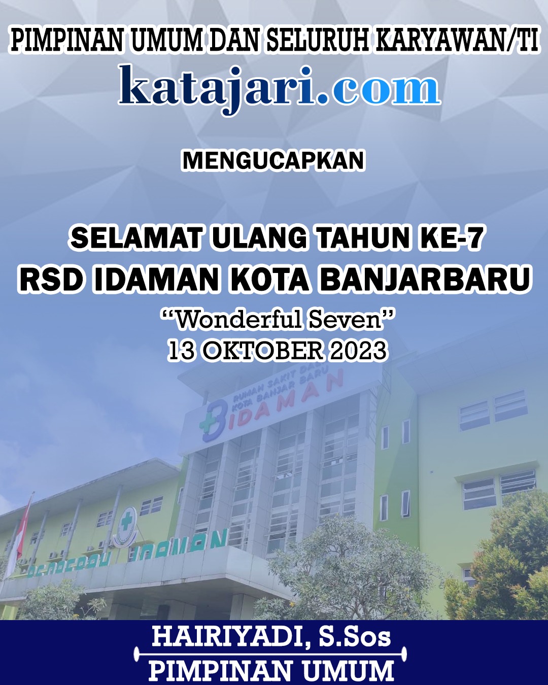 Katajari Ulang Tahun Ke-7 RSD Idaman Kota Banjarbaru