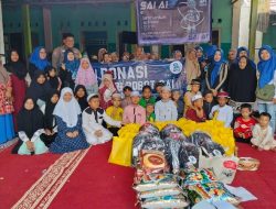 SAI AI Donasi Puluhan Anak Yatim dan Lansia di Guntung Manggis