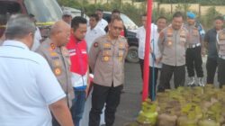 Ditreskrimsus Polda Kalsel Menyita Ratusan Tabung Gas Elpiji 3 Kilogram dan Solar Ilegal