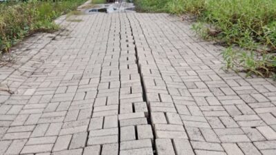 Belum Satu Tahun, Jalan Tani di Desa Antasan Senior Ilir Alami Penurunan