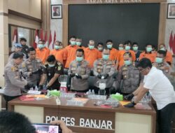 Kapolres Banjar: Delapan Tersangka Kasus Narkoba dan Dua Tersangka Terlibat Penganiayaan