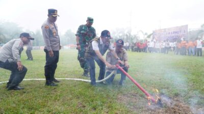 Pj Sekda Banjar Memimpin Apel Kesiapsiagaan Bencana Karhutla