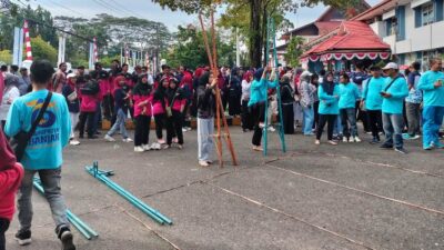 SKPD dan BUMD Lingkup Pemkab Banjar Lomba Tiga Cabang Olahraga Tradisional