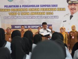 Bupati Banjar Melantik 369 Pegawai Pemerintah dengan Perjanjian Kerja