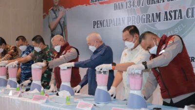 Fantastis! Polda Kalsel Musnahkan 101 Kilo Sabu Senilai Lebih Rp110 Miliar