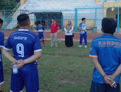 Pertandingan Sepak Bola Penutup Studi Tiru Korpri Balangan di Kotabaru