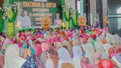 Ribuan Santri TKA dan TPA Balangan Mengikuti Khataman A Qur’an Massal