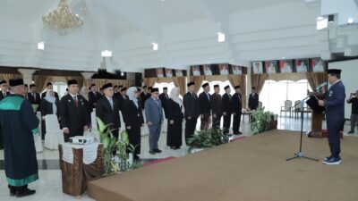 Bupati Syafrudin Noor Mengukuhkan Sembilan Pejabat Pimpinan Tinggi Pratama