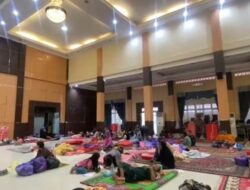 Aula Dinas Pendidikan Kabupaten Banjar Dipenuhi Pengungsian Warga Terdampak Banjir