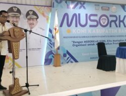 Irwan Bora Terpilih Aklamasi Sebagai Ketua KONI Kabupaten Banjar