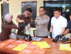 Kapolres Banjar Blender Barang Bukti Narkoba