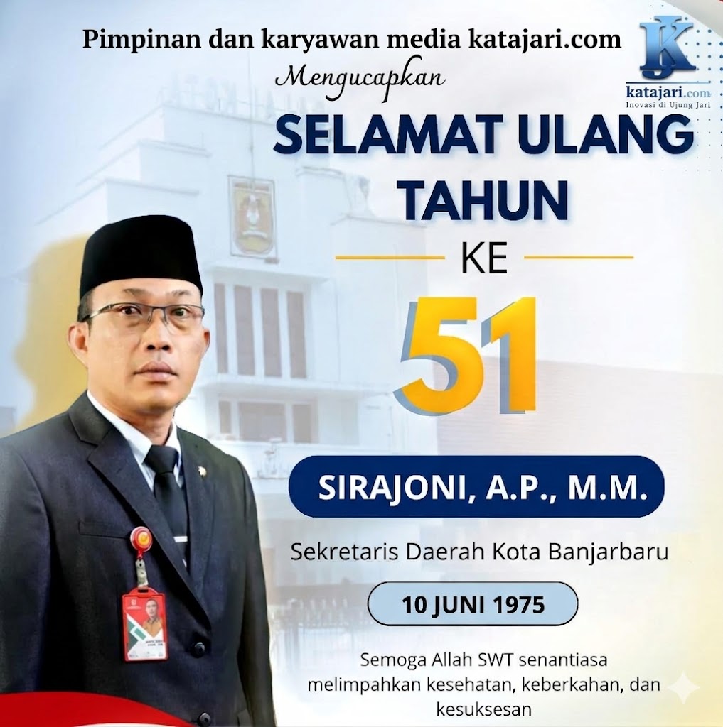 Pimpinan dan Karyawan Media Katajari Mengucapkan Selamat Ulang Tahun ke-51 Sirajoni AP MM 10 Juni 2026